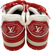ルイ・ヴィトン LOUIS VUITTON トレイナーラインローカットスニーカー FD0261 レッド レザー メンズ スニーカー