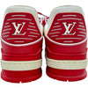 ルイ・ヴィトン LOUIS VUITTON トレイナーラインローカットスニーカー FD0261 レッド レザー メンズ スニーカー