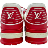 ルイ・ヴィトン LOUIS VUITTON トレイナーラインローカットスニーカー FD0261 レッド レザー メンズ スニーカー