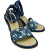ルイ・ヴィトン LOUIS VUITTON マイアライン モノグラムサンダル SC1201 ブルー デニム レディース サンダル