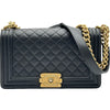 シャネル CHANEL ボーイシャネル25 A67086 28番台 ブラック ゴールド金具 キャビアスキン レディース ショルダーバッグ