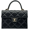 シャネル CHANEL マトラッセ トップハンドル AS4712 ブラック ゴールド金具 キャビアスキン レディース ショルダーバッグ