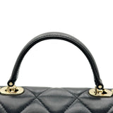 シャネル CHANEL マトラッセ トップハンドル AS4712 ブラック ゴールド金具 キャビアスキン レディース ショルダーバッグ