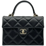 シャネル CHANEL マトラッセ トップハンドル AS4712 ブラック ゴールド金具 キャビアスキン レディース ショルダーバッグ
