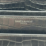 サンローラン SAINT LAURENT サンセット ラージ ショルダーバッグ 498779 ブラック シルバー金具 レザー レディース ショルダーバッグ
