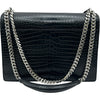 サンローラン SAINT LAURENT サンセット ラージ ショルダーバッグ 498779 ブラック シルバー金具 レザー レディース ショルダーバッグ