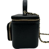 シャネル CHANEL バニティチェーンショルダー AP2912 ブラック ゴールド金具 キャビアスキン レディース ショルダーバッグ