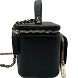 シャネル CHANEL バニティチェーンショルダー AP2912 ブラック ゴールド金具 キャビアスキン レディース ショルダーバッグ