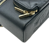 シャネル CHANEL バニティチェーンショルダー AP2912 ブラック ゴールド金具 キャビアスキン レディース ショルダーバッグ