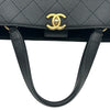 シャネル CHANEL マトラッセ2WAYラージ ショッピングトート ブラック ゴールド金具 キャビアスキン レディース トートバッグ