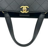 シャネル CHANEL マトラッセ2WAYラージ ショッピングトート ブラック ゴールド金具 キャビアスキン レディース トートバッグ