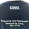 ヴェトモン VETEMENTS マジックユニコーン半袖Tシャツ UE51TR390B ブラック コットン メンズ 半袖Ｔシャツ