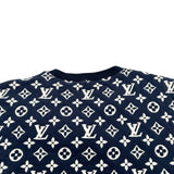 ルイ・ヴィトン LOUIS VUITTON モノグラム総柄ジャガードスウェットシャツ HIY53W ネイビー コットン メンズ スウェット