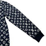 ルイ・ヴィトン LOUIS VUITTON モノグラム総柄ジャガードスウェットシャツ HIY53W ネイビー コットン メンズ スウェット