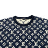 ルイ・ヴィトン LOUIS VUITTON モノグラム総柄ジャガードスウェットシャツ HIY53W ネイビー コットン メンズ スウェット