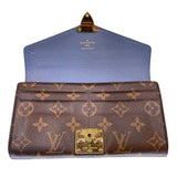 ルイ・ヴィトン LOUIS VUITTON ポルトフォイユパラス M63940 ブラウン/ブルー モノグラム・キャンバス レディース 長財布