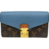 ルイ・ヴィトン LOUIS VUITTON ポルトフォイユパラス M63940 ブラウン/ブルー モノグラム・キャンバス レディース 長財布