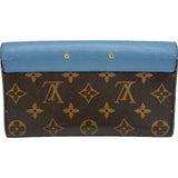 ルイ・ヴィトン LOUIS VUITTON ポルトフォイユパラス M63940 ブラウン/ブルー モノグラム・キャンバス レディース 長財布