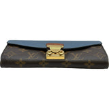 ルイ・ヴィトン LOUIS VUITTON ポルトフォイユパラス M63940 ブラウン/ブルー モノグラム・キャンバス レディース 長財布