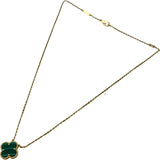 ヴァンクリーフ＆アーペル Van Cleef & Arpels ヴィンテージアルハンブラネックレス ゴールド Au750 マラカイト ジュエリー