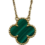 ヴァンクリーフ＆アーペル Van Cleef & Arpels ヴィンテージアルハンブラネックレス ゴールド Au750 マラカイト ジュエリー