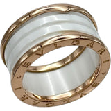 ブルガリ BVLGARI ビーゼロワンリング 4バンド ピンクゴールド Au750/セラミック ジュエリー