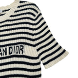 クリスチャン・ディオール Christian Dior ディオリビエラ半袖ニット 444S15AM779 アイボリー コットン レディース ニット