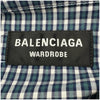 バレンシアガ BALENCIAGA ワードロープチェック長袖シャツ 690340 ネイビー コットン メンズ 長袖シャツ