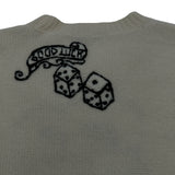ヴァレンティノ VALENTINO 刺繍ロゴ ニットセーター アイボリー ウール メンズ セーター