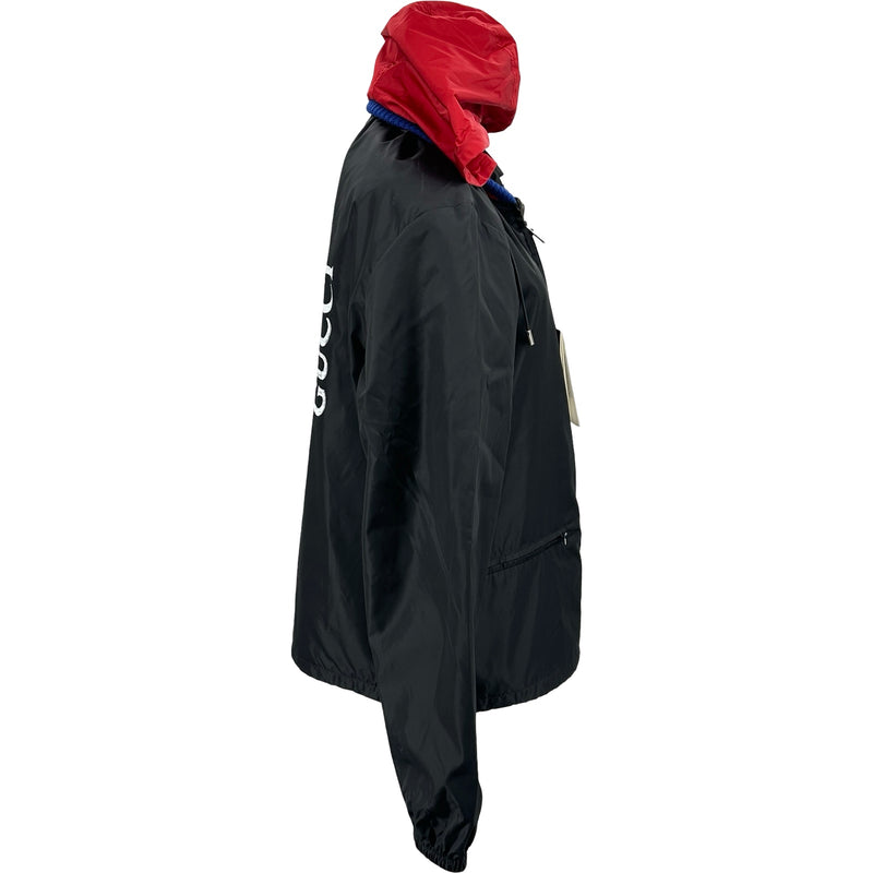 グッチ GUCCI ロゴプリント ウィンドブレイカー 473302 ブラック