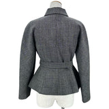 クリスチャン・ディオール Christian Dior ウールペプラムジャケット 251V19A1186 グレー ウール レディース テーラードジャケット