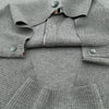 トムブラウン THOM BROWNE Vネックウールロング カーディガン FKC289A グレー ウール レディース カーディガン