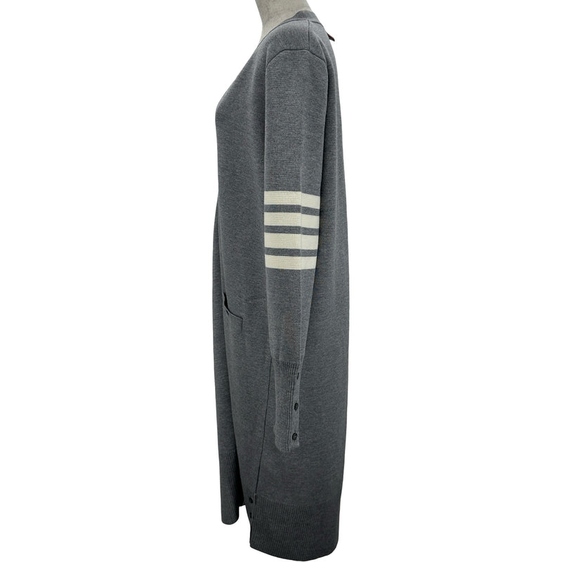 トムブラウン THOM BROWNE Vネックウールロング カーディガン FKC289A