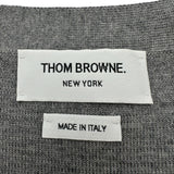 トムブラウン THOM BROWNE Vネックウールロング カーディガン FKC289A グレー ウール レディース カーディガン