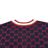 グッチ GUCCI GG総柄ジャガードウールニットカーディガン 554425 ネイビー ウール レディース カーディガン