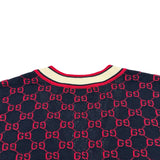 グッチ GUCCI GG総柄ジャガードウールニットカーディガン 554425 ネイビー ウール レディース カーディガン