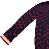 グッチ GUCCI GG総柄ジャガードウールニットカーディガン 554425 ネイビー ウール レディース カーディガン