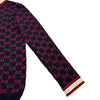 グッチ GUCCI GG総柄ジャガードウールニットカーディガン 554425 ネイビー ウール レディース カーディガン