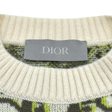 クリスチャン・ディオール Christian Dior オブリーク ジャガードウールニットセーター 613M626A2026 グリーン ウール メンズ セーター