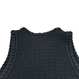 シャネル CHANEL ココマークボタンニットベストジレ P72795 ブラック コットン レディース ベスト