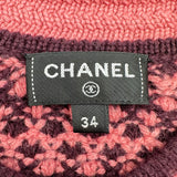シャネル CHANEL ココマークボタンクロップドカシミヤカーデガン P75450 ピンク カシミヤ レディース カーディガン