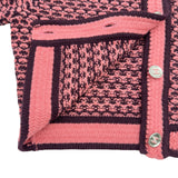 シャネル CHANEL ココマークボタンクロップドカシミヤカーデガン P75450 ピンク カシミヤ レディース カーディガン
