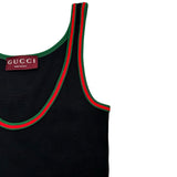 グッチ GUCCI ウェブストライプ コットンリブタンクトップ 815851 ブラック コットン レディース タンクトップ