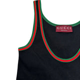 グッチ GUCCI ウェブストライプ コットンリブタンクトップ 815851 ブラック コットン レディース タンクトップ