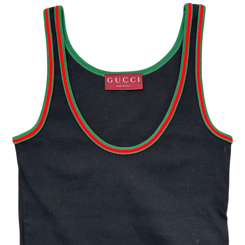 グッチ GUCCI ウェブストライプ コットンリブタンクトップ 815851