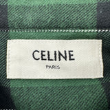 セリーヌ CELINE オーバーサイズフランネルチェックシャツ 2C582178R グリーン コットン レディース 長袖シャツ