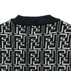 フェンディ FENDI FF総柄ニットセーター FZX009 ブラック ウール メンズ セーター