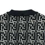 フェンディ FENDI FF総柄ニットセーター FZX009 ブラック ウール メンズ セーター
