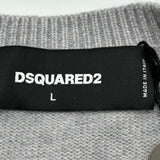 ディースクエアード DSQUARED フロントロゴ ニットセーター S74HA1085 グレー ウール メンズ セーター
