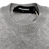 ディースクエアード DSQUARED フロントロゴ ニットセーター S74HA1085 グレー ウール メンズ セーター